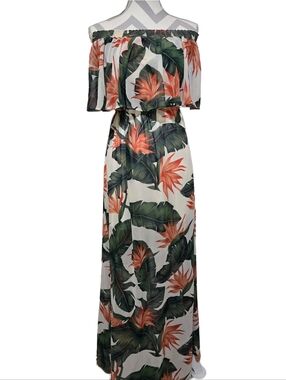 Show Me Your Mumu Hacienda Maxi Dress Paradise Found Tropical Print Size XS